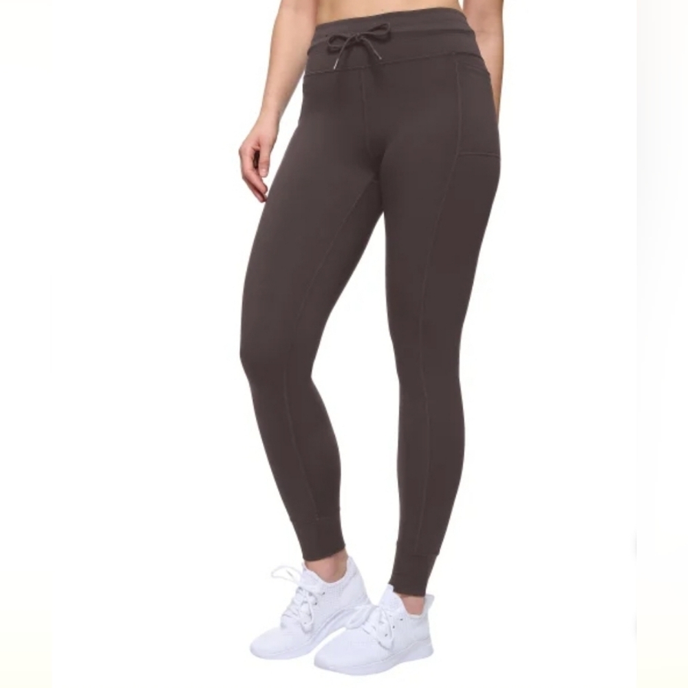 Lole Drawstring Performance Leggings NWT Mocha Brown Athleisure Athletic Gymcore - Picture 2 of 3